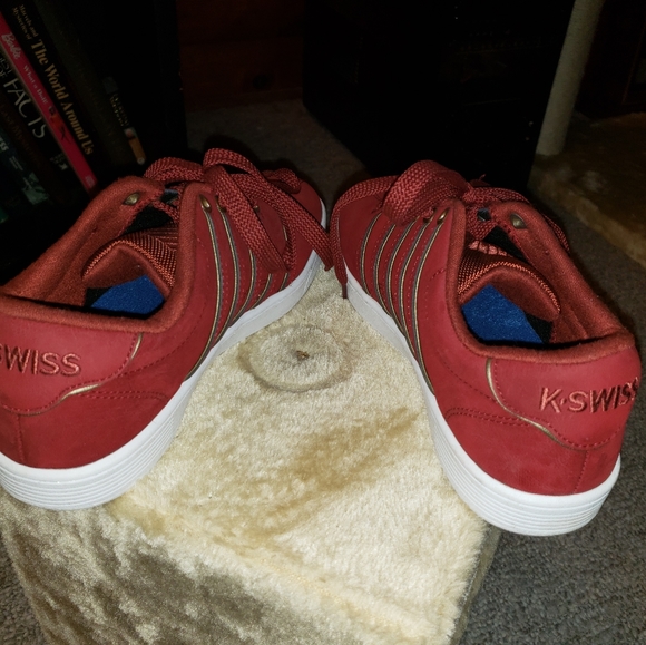 K-Swiss Mens Court Pro II Firebrick/White Fashion - Picture 4 of 7